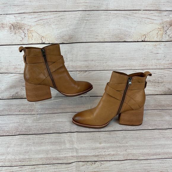 Kork Ease Joelle Womens Sz 9M Ankle Boots Booties Zip Tan - Picture 2 of 9